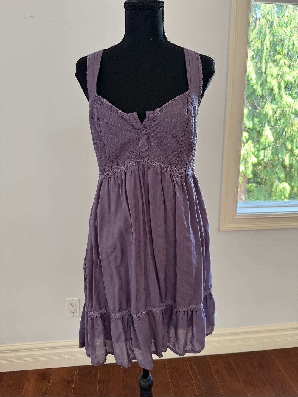 Guess Lavender/Purple Sleeveless Cotton Sundress